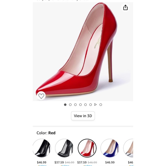 Size 6 red stilettos - Picture 1 of 1